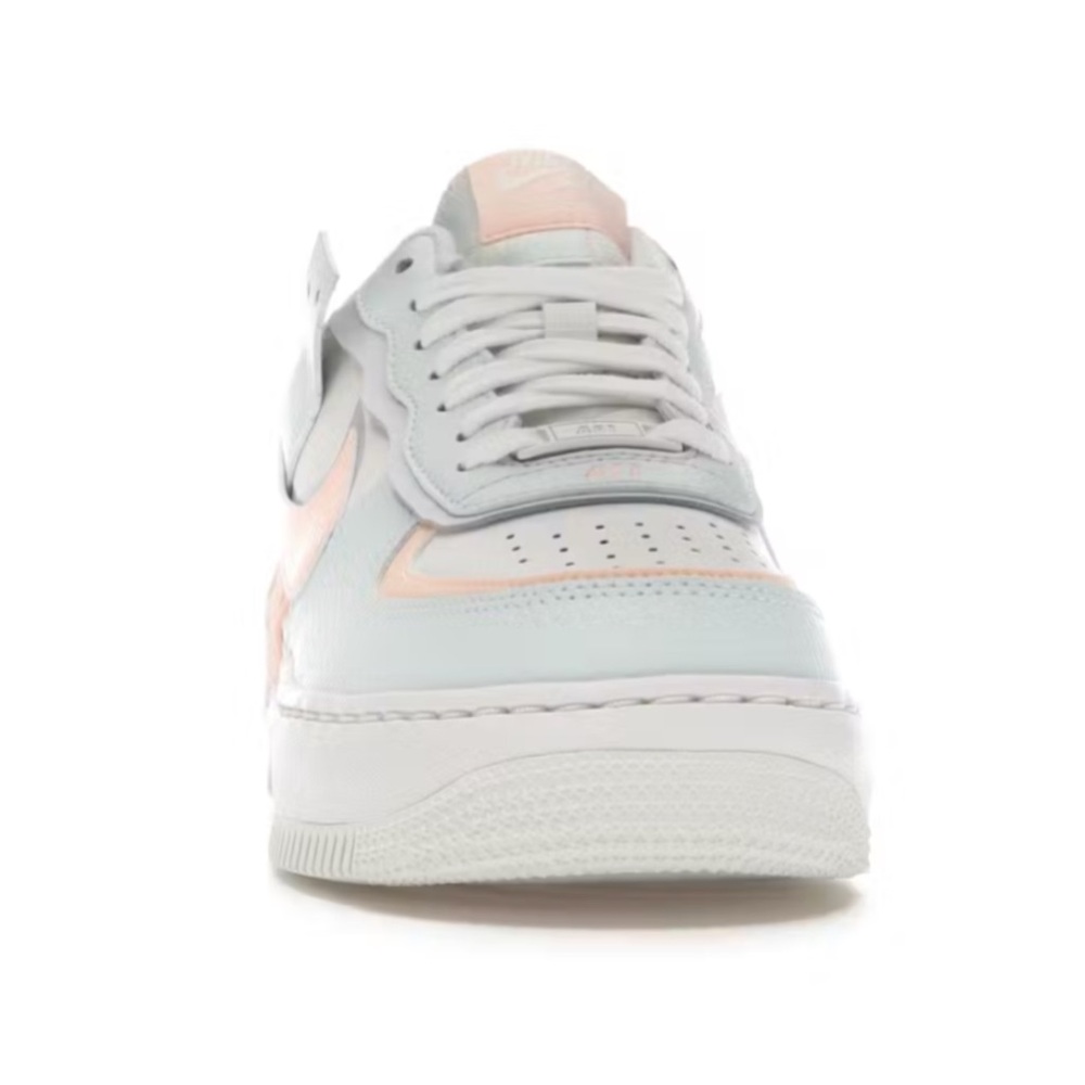 Nike Air Force 1 Low Shadow Green White and Pink Sneakers Size 10.5 - Picture 4 of 9